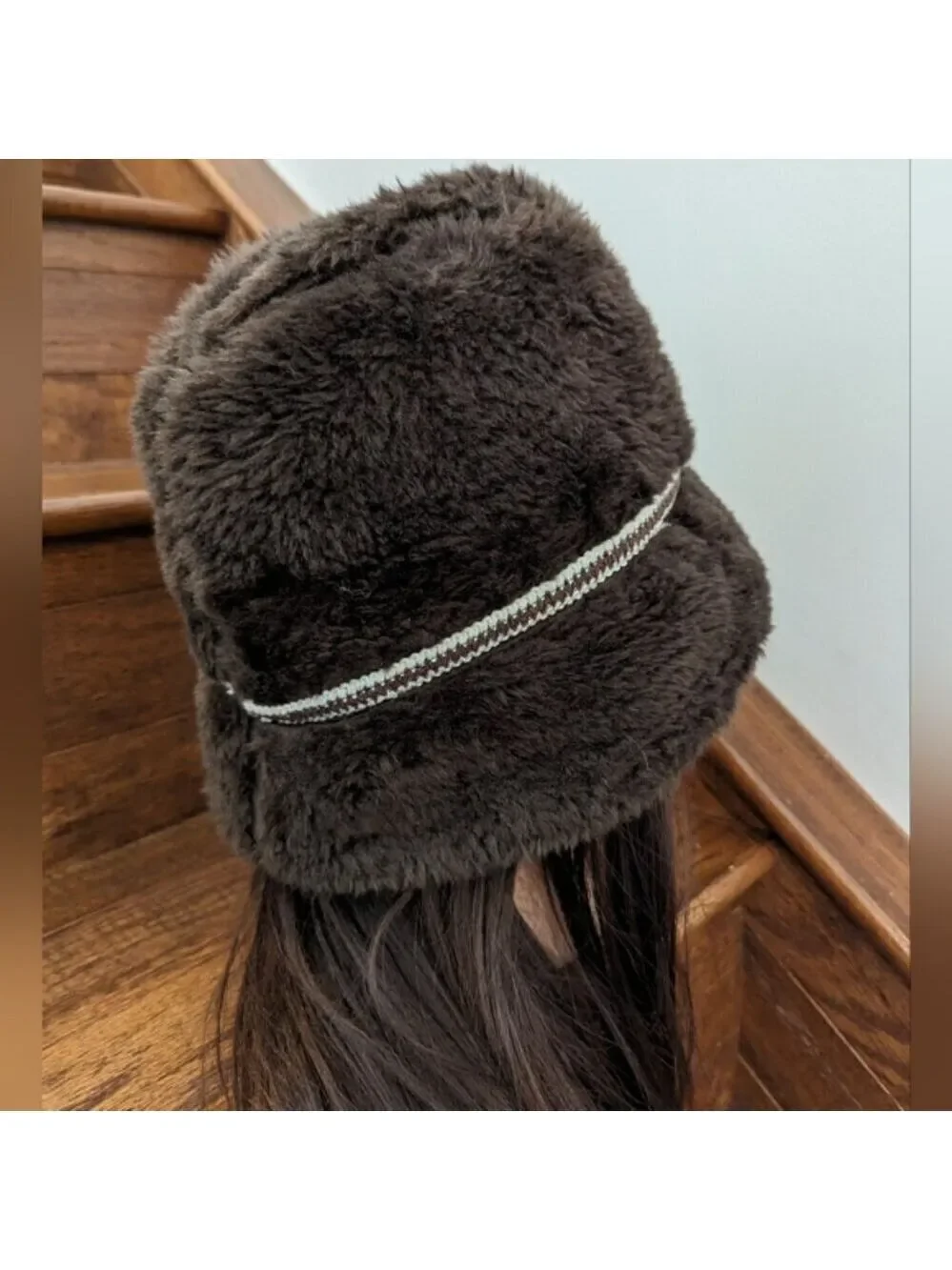 Vintage 1960s Men's Brown Faux Fur Russian Style Diplomat Hat